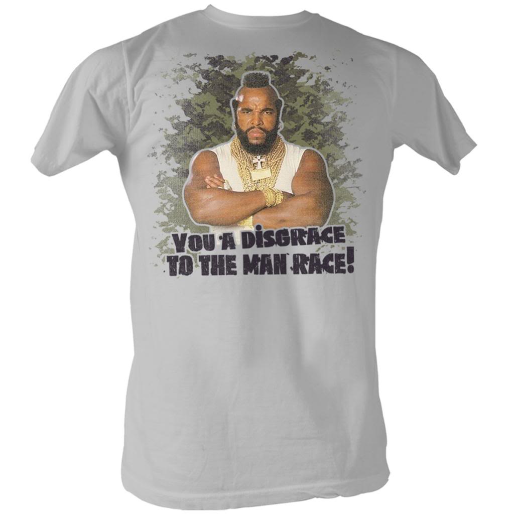 Mr. T Mens S/S T-Shirt - Disgrace - Solid Silver Hoodie, Sweatshirt | CiraTrend.com