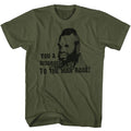 Mr. T Mens S/S T-Shirt - Disgrace - Solid Military Green Hoodie, Sweatshirt | CiraTrend.com