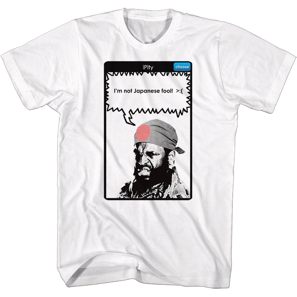 Mr. T Mens S/S T-Shirt - Fool - Solid White Style001 Hoodie, Sweatshirt | CiraTrend.com