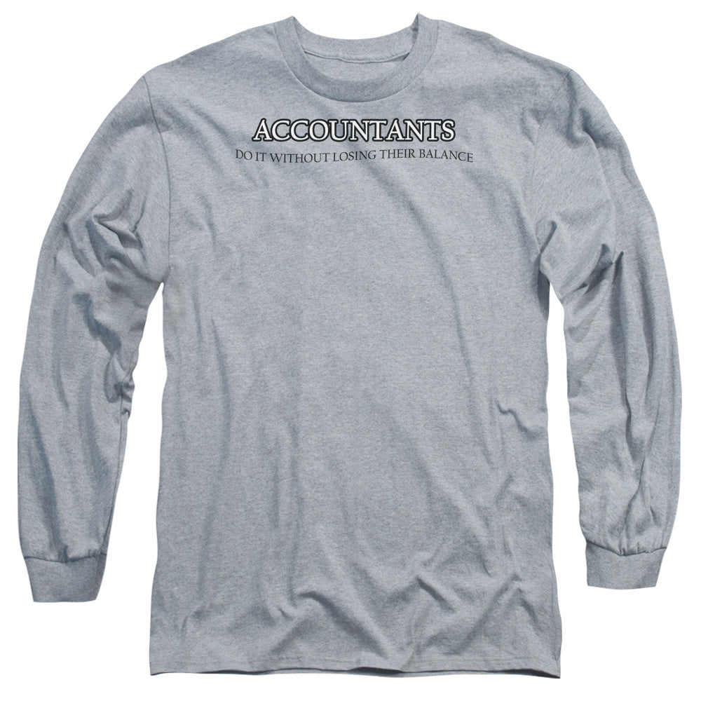 Accountants Do It Balance Mens Long Sleeve Shirt Athletic Heather Hoodie, Sweatshirt | CiraTrend.com (Image 1)