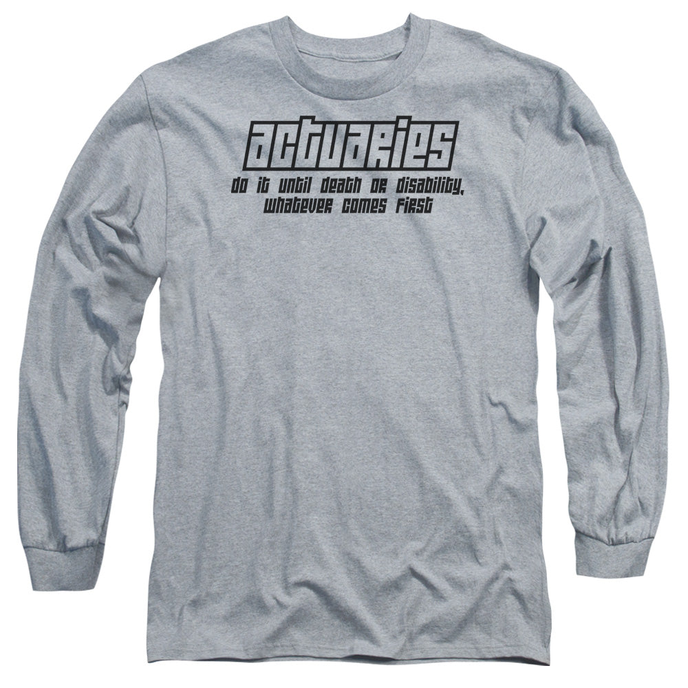Actuaries Do It Mens Long Sleeve Shirt Athletic Heather Hoodie, Sweatshirt | CiraTrend.com (Image 2)