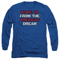 Amreican Dream Mens Long Sleeve Shirt Royal Blue Hoodie, Sweatshirt | CiraTrend.com (Image 1)