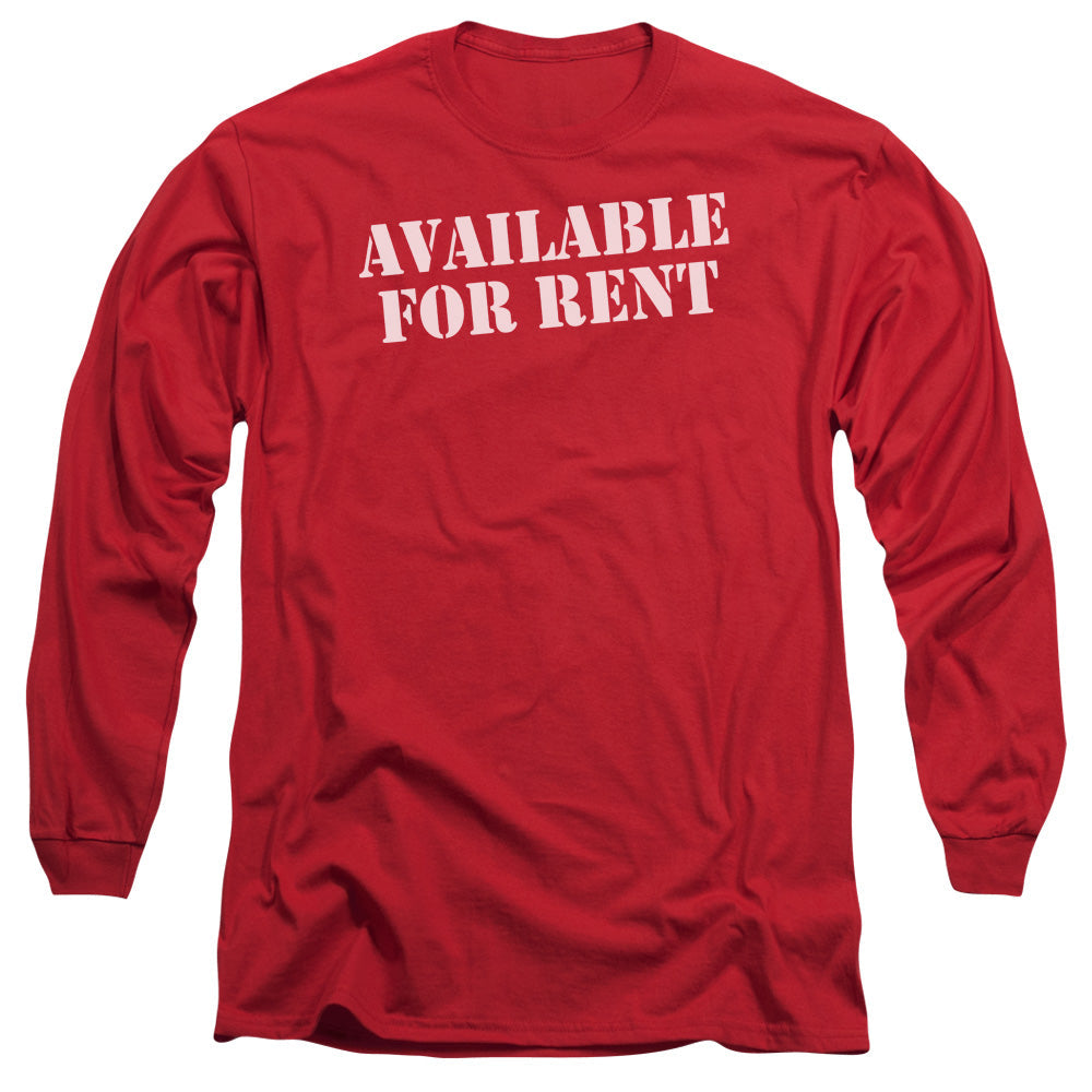 Available For Rent Mens Long Sleeve Shirt Red Hoodie, Sweatshirt | CiraTrend.com (Image 1)