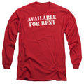 Available For Rent Mens Long Sleeve Shirt Red Hoodie, Sweatshirt | CiraTrend.com (Image 1)