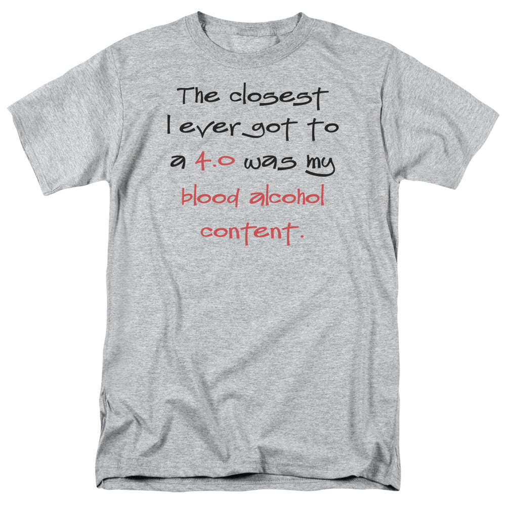 4.0 Blood Alcohol Mens T Shirt Athletic Heather Hoodie, Sweatshirt | CiraTrend.com