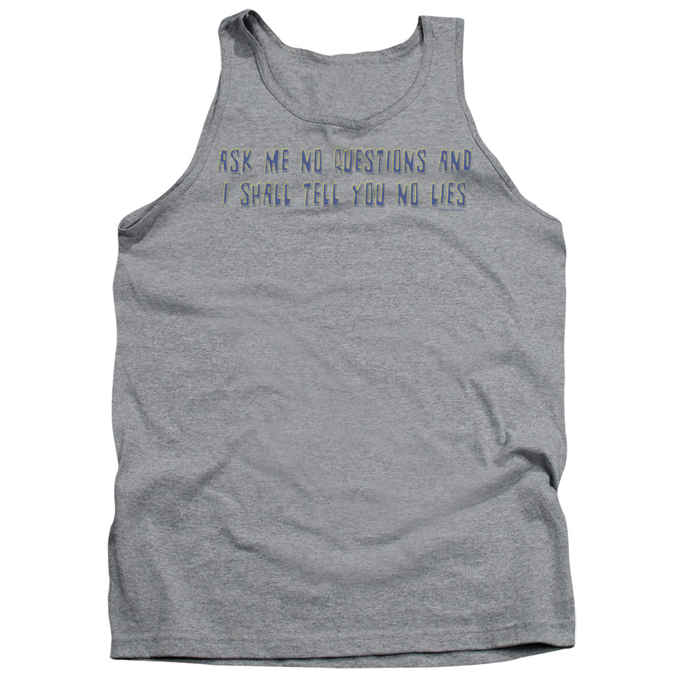 Ask Me No Questions Mens Tank Top Shirt Athletic Heather Hoodie, Sweatshirt | CiraTrend.com (Image 1)