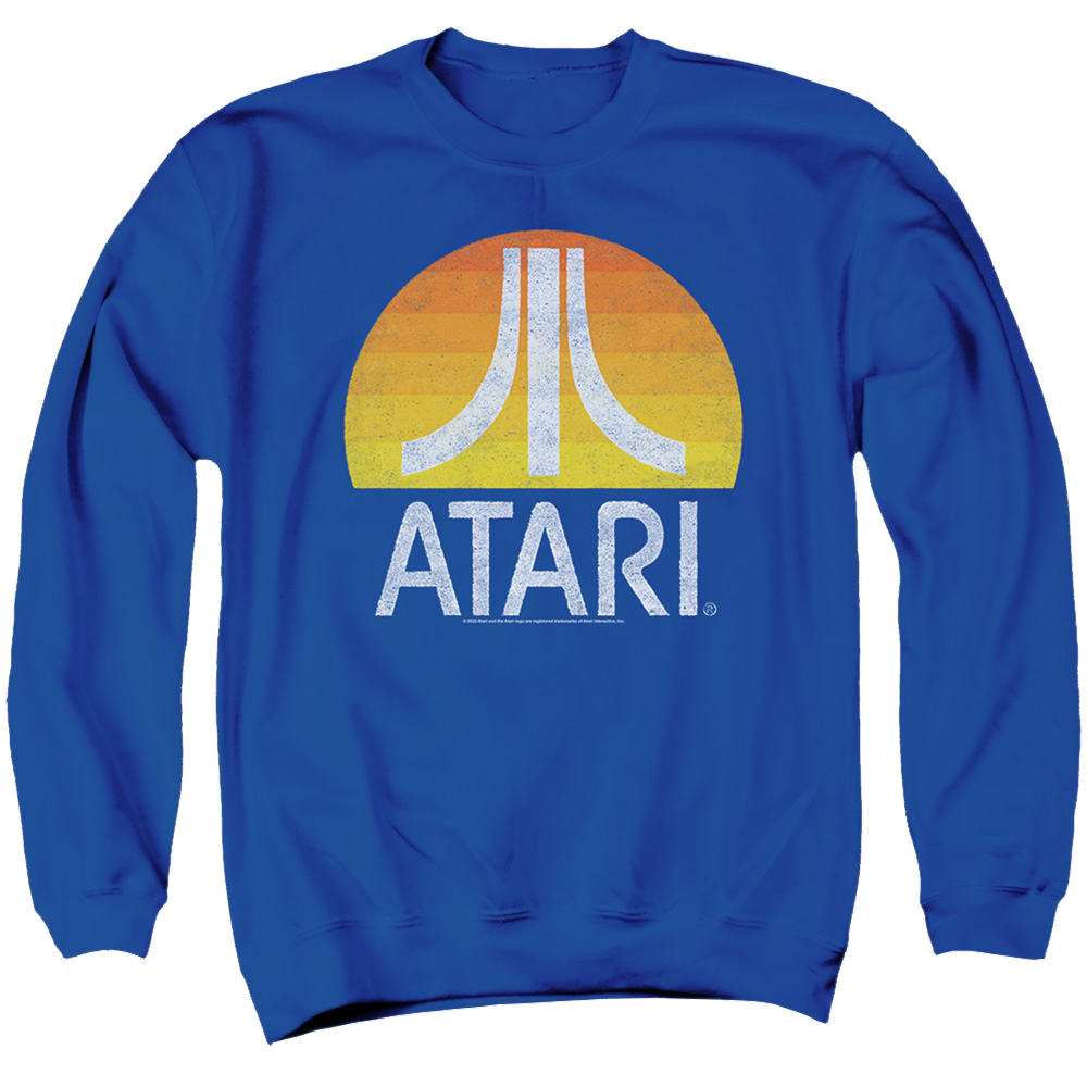Atari Sunrise Eroded - Men's Crewneck Sweatshirt T-Shirts, Hoodie | CiraTrend.com