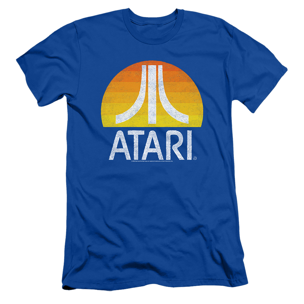 Atari Sunrise Eroded - Men's Slim Fit T-Shirt Hoodie, Sweatshirt | CiraTrend.com