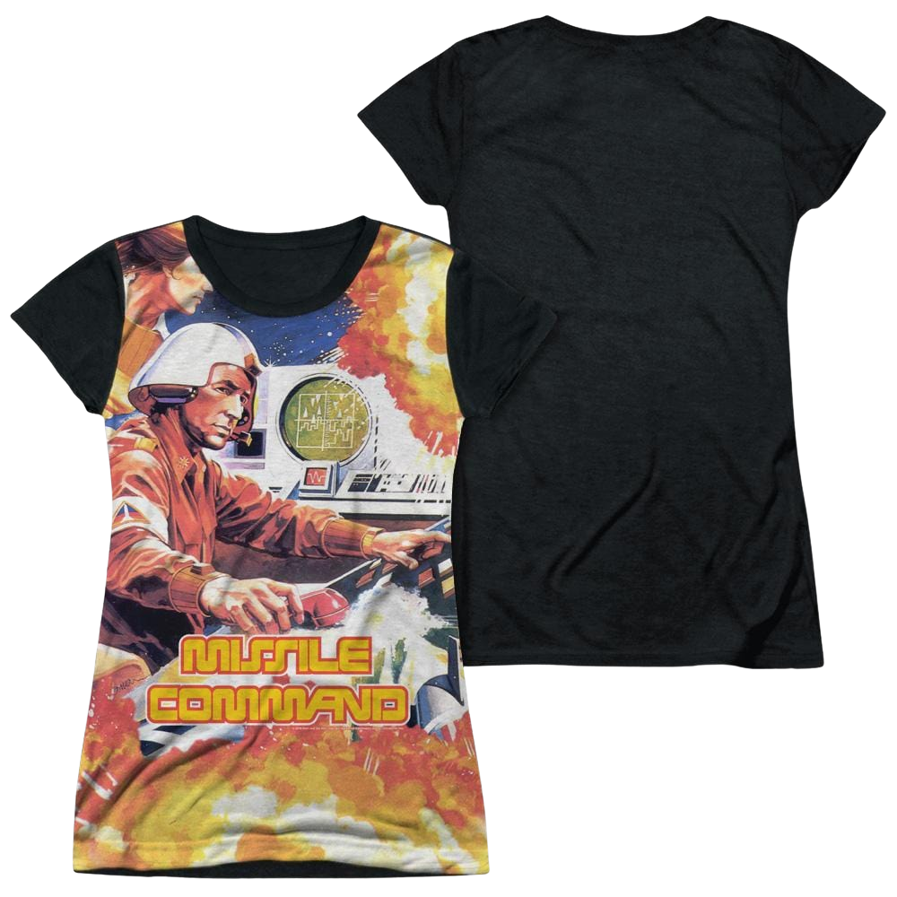 Atari Missle Commander - Juniors Black Back T-Shirt Hoodie, Sweatshirt | CiraTrend.com