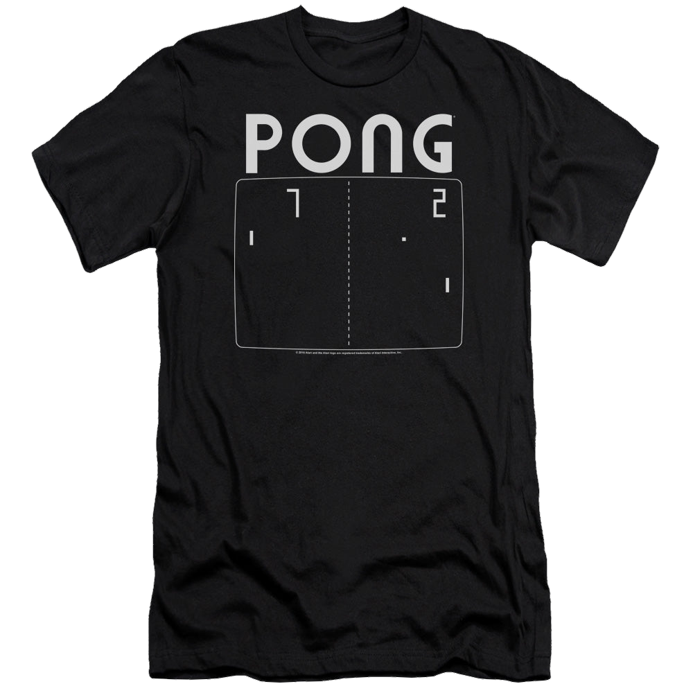 Atari Pong Screen - Men's Premium Slim Fit T-Shirt Hoodie, Sweatshirt | CiraTrend.com