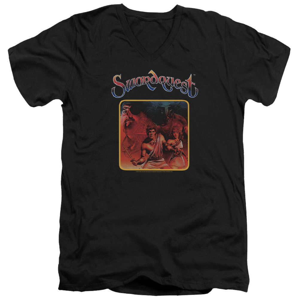 Atari Swordquest - Men's V-Neck T-Shirt Hoodie, Sweatshirt | CiraTrend.com