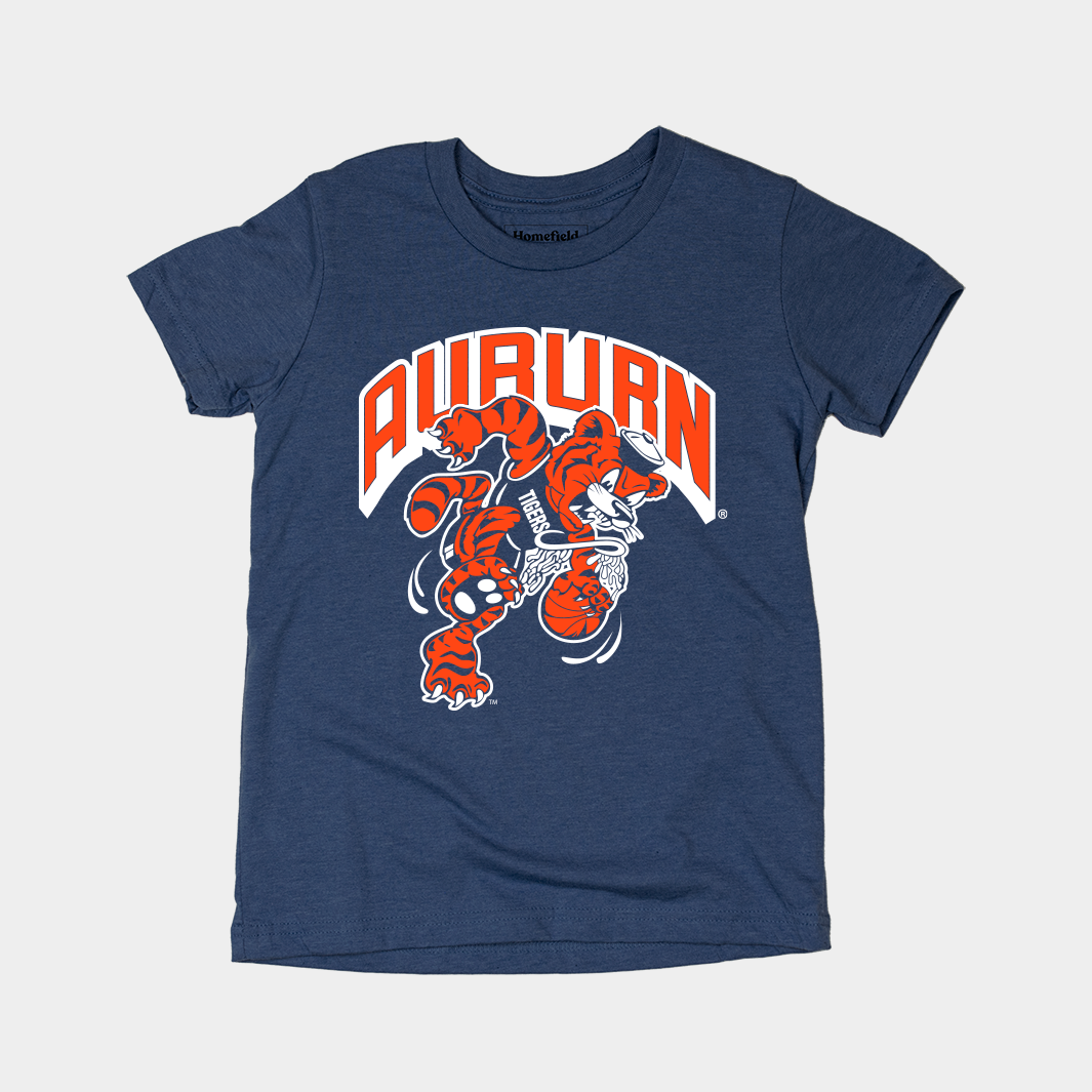 Vintage Auburn Basketball Youth Tee Style001