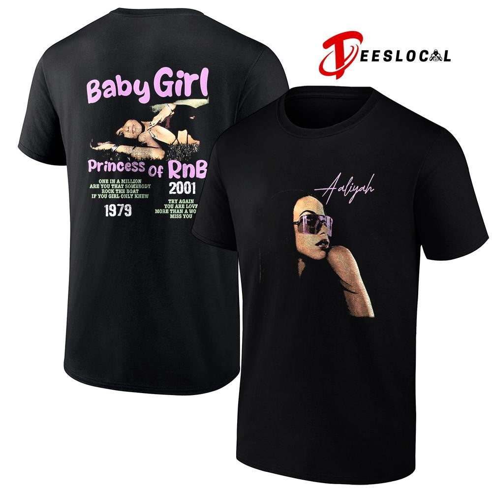 Aaliyah Baby girl princess of RnB graphic shirt
