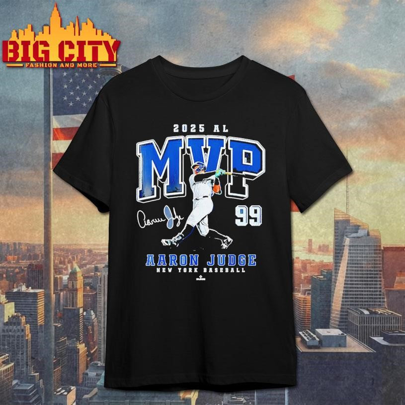 Aaron Judge New York Yankees baseball 2025 MVP number 99 signature shirt