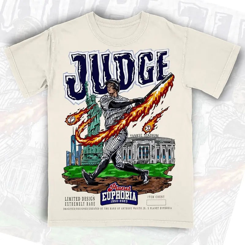 Aaron Judge Planet Euphoria Shirt 90s Vintage Inspirational Baseball Graphic Tee Shirt for Men Women Streetwear Hoodie,...