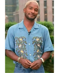 Access Hollywood Scott Evans Blue Floral Shirt Hoodie, Sweatshirt | CiraTrend.com (Image 1)