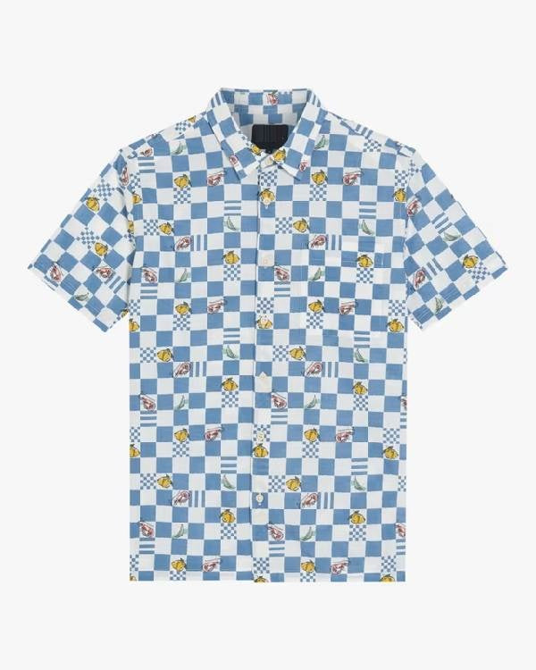 Access Daily Paul Zahn Blue and White Check Shirt Hoodie, Sweatshirt | CiraTrend.com (Image 2)