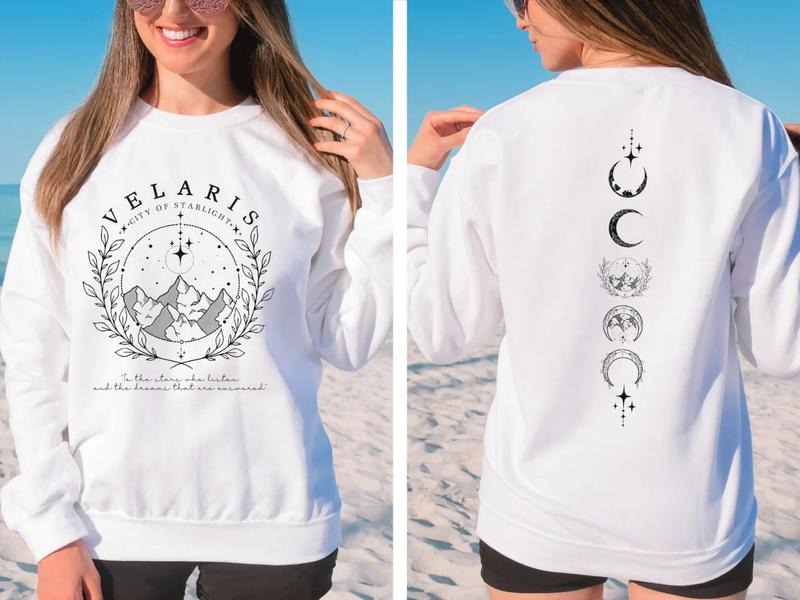 Acotar Velaris Sweatshirt, Velaris City of Starlight Tee Shirt, Sarah J Maas T-Shirt, Fantastic Book Sweater, SJM Merch, The Night Court Shirt, City Of Starlight Sweater, Gift For Book Lovers, Both Sided