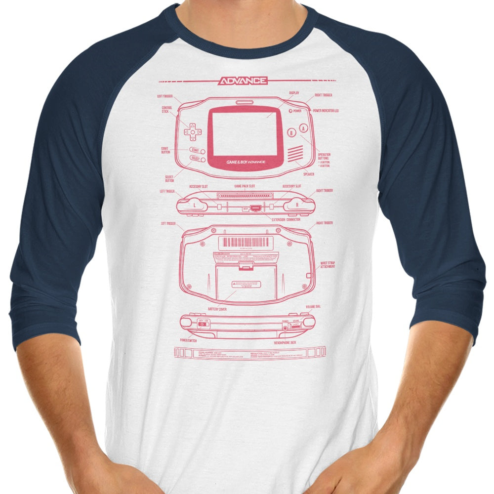 Advanced - 3/4 Sleeve Raglan T-Shirt Hoodie, Sweatshirt | CiraTrend.com (Image 3)
