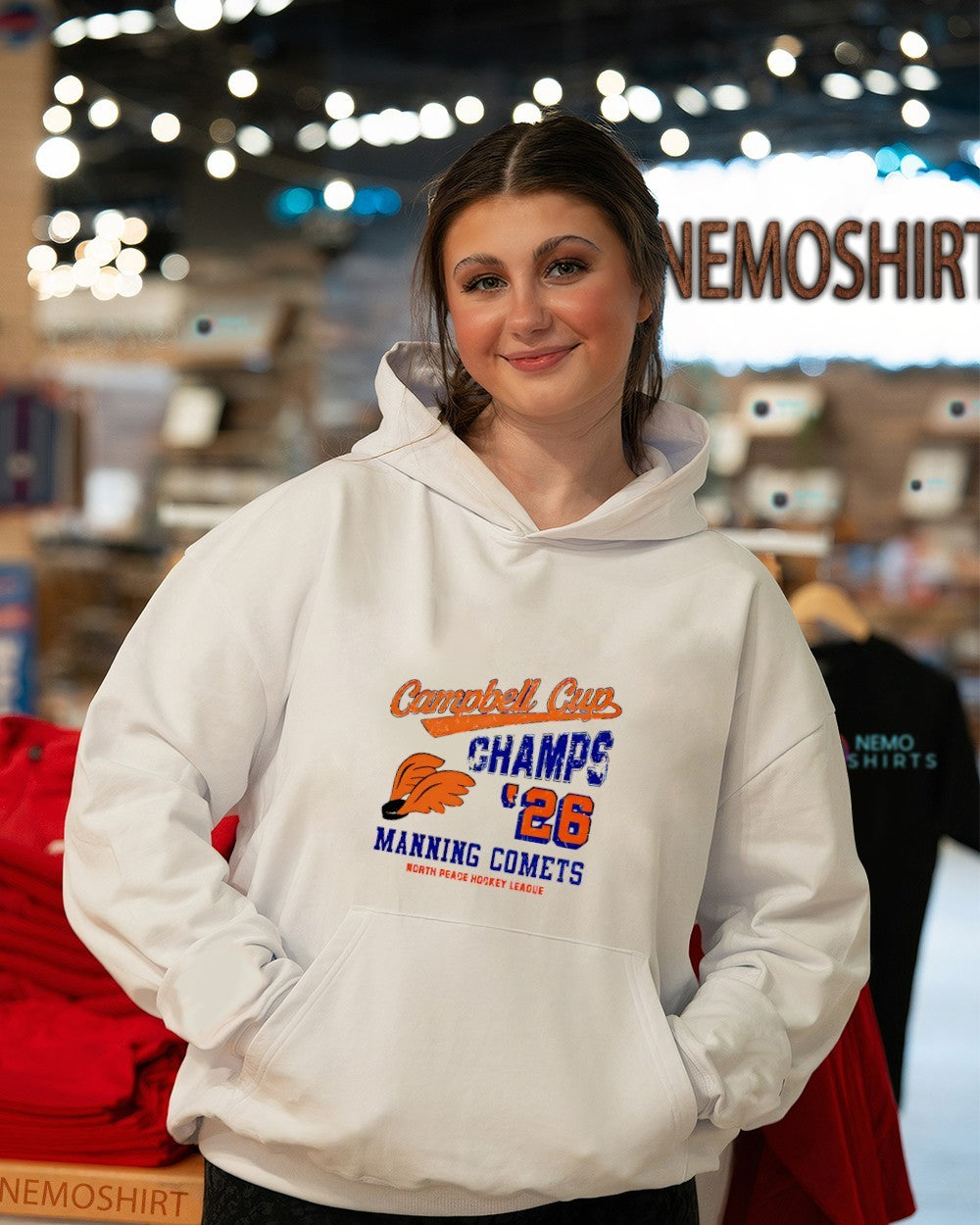 Camobell Cup Champs 26 Manning Comets North Peace hockey league shirt