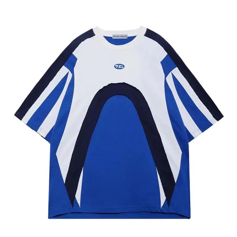 Aelfric Eden Color Blocking Racing Tee Hoodie, Sweatshirt | CiraTrend.com
