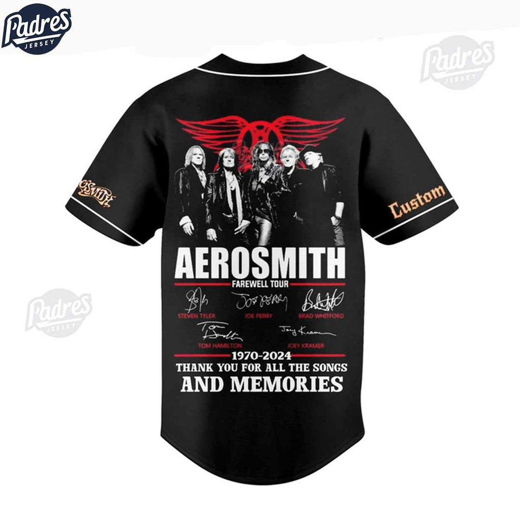 Aerosmith Farewell Tour Custom Baseball Jersey - Padres Jersey Oasis: Elevate Your Baseball Style Game
