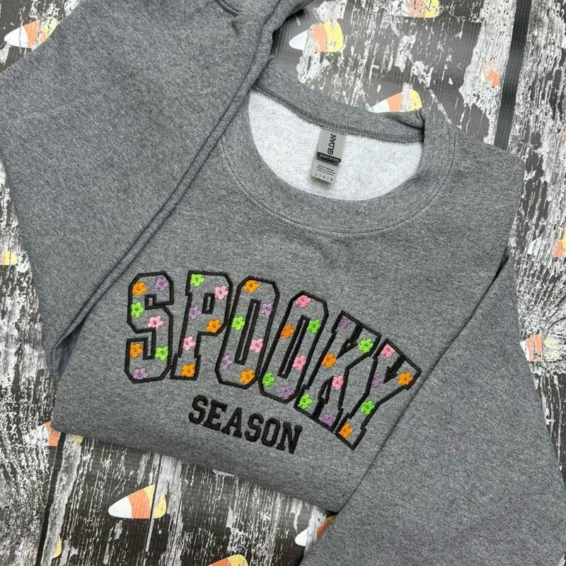Aesthetic Spooky Season Embroidered Crewneck Sweatshirtstyle{n002}2 T-Shirts, Hoodie, Sweatshirt | CiraTrend.com