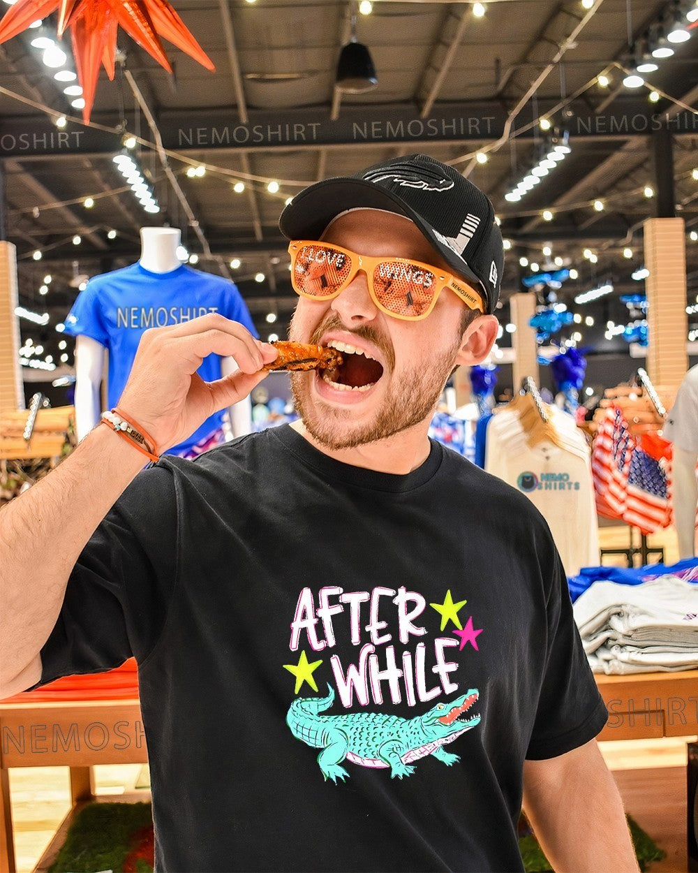 After While Crocodile graphic shirt