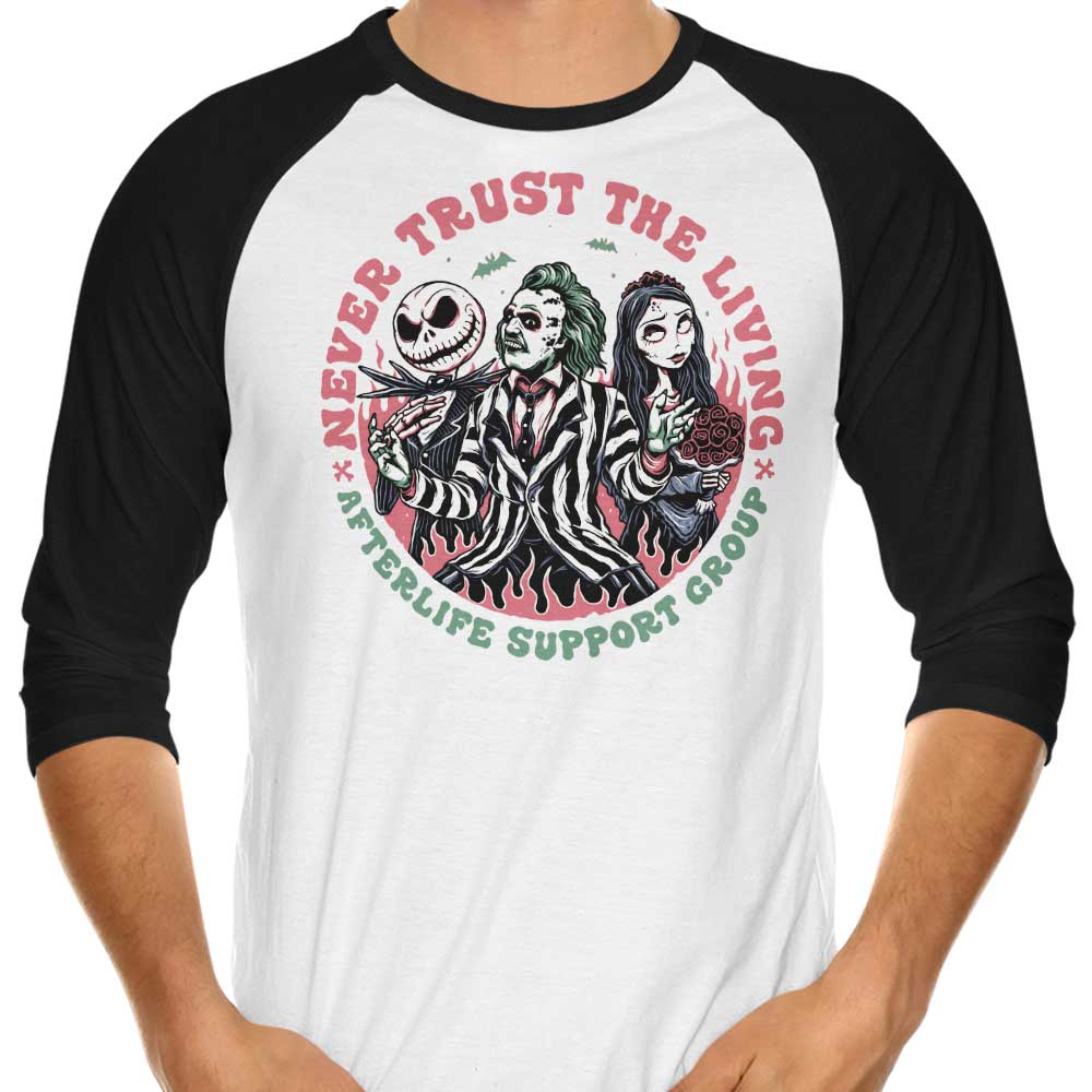 Afterlife Support Group - 3/4 Sleeve Raglan T-Shirt Hoodie, Sweatshirt | CiraTrend.com (Image 1)