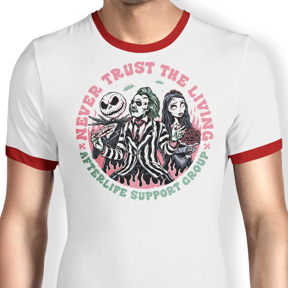Afterlife Support Group - Ringer T-Shirt Hoodie, Sweatshirt | CiraTrend.com (Image 3)