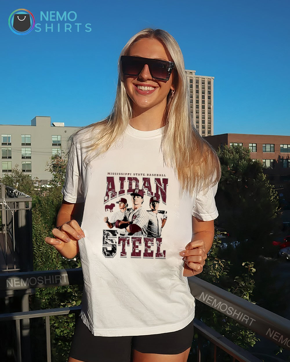 Aidan Teel 5 Mississippi State Bulldogs baseball player shirt
