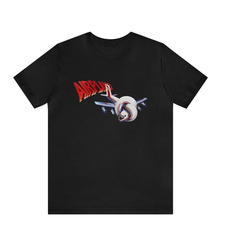 Airplane T-Shirt Short Sleeve Movie Tee Menswear Top Underwear Tshirt Streetwear Man Tropical Crewneck Shortsleeve Round...