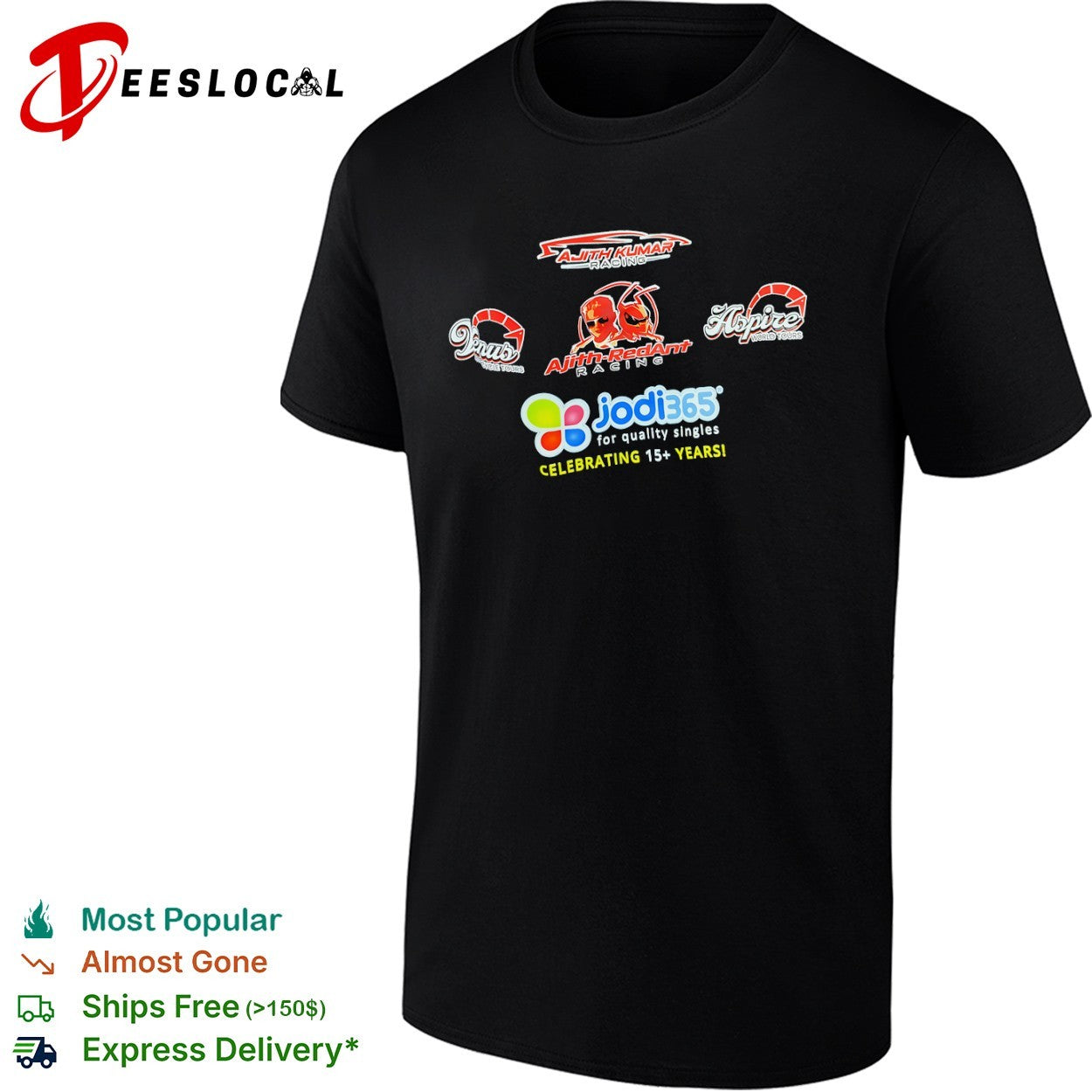 Ajith Kumar Ajith RedAnt Racing Venus Motorcycle Tours Aspire World Tours shirt