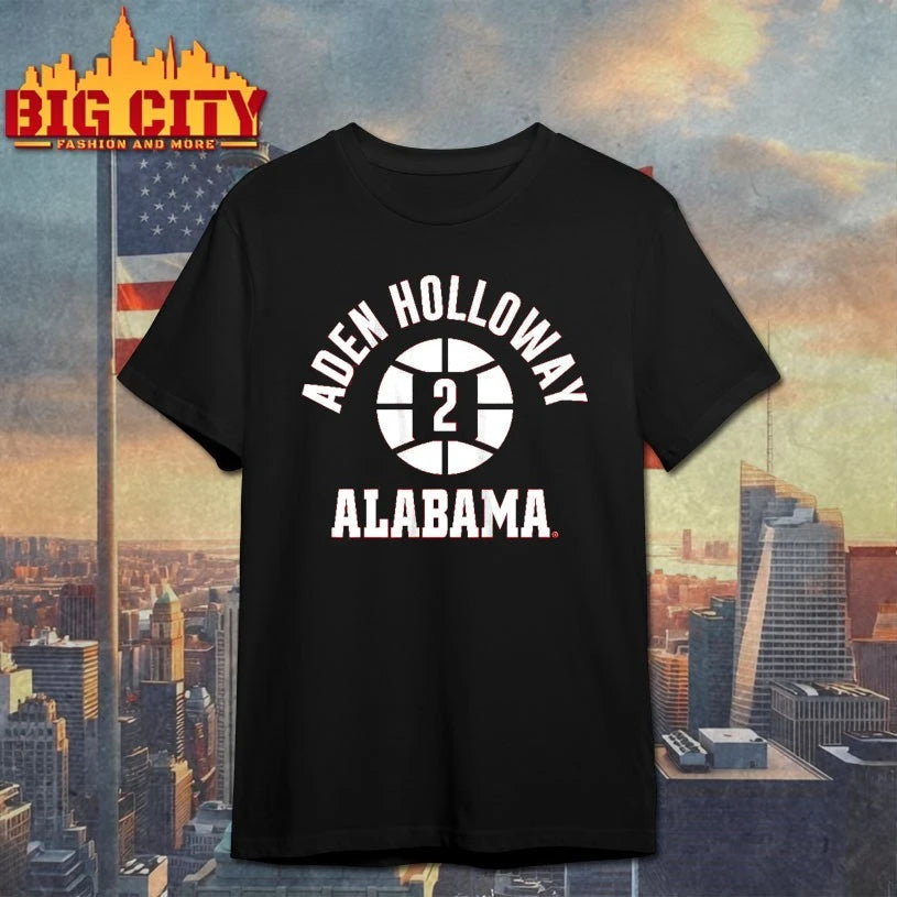 Alabama Basketball Aden Holloway Name Number Ball shirt