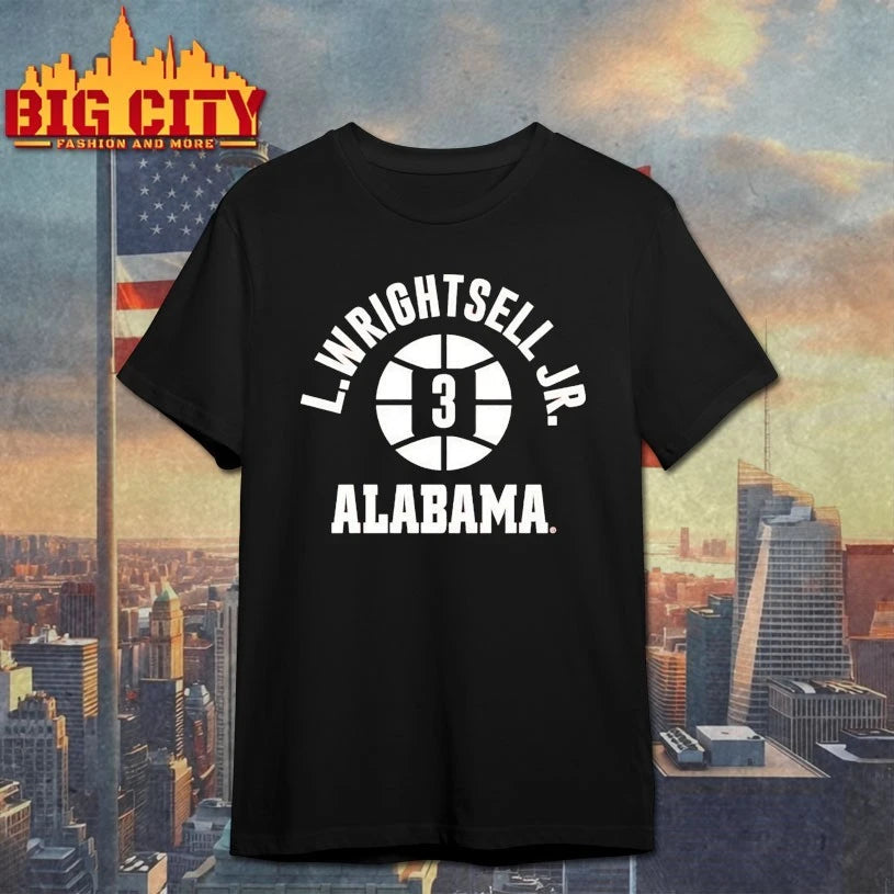Alabama Basketball Latrell Wrightsell Jr. Name Number Ball shirt