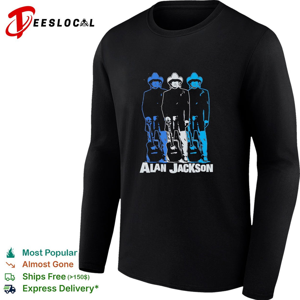 Alan Jackson country music triple portrait shirt