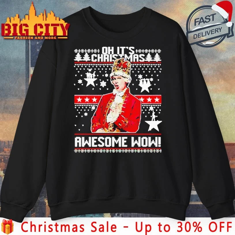 Alexander Hamilton Oh It’s Christmas Awesome Wow ugly christmas shirt