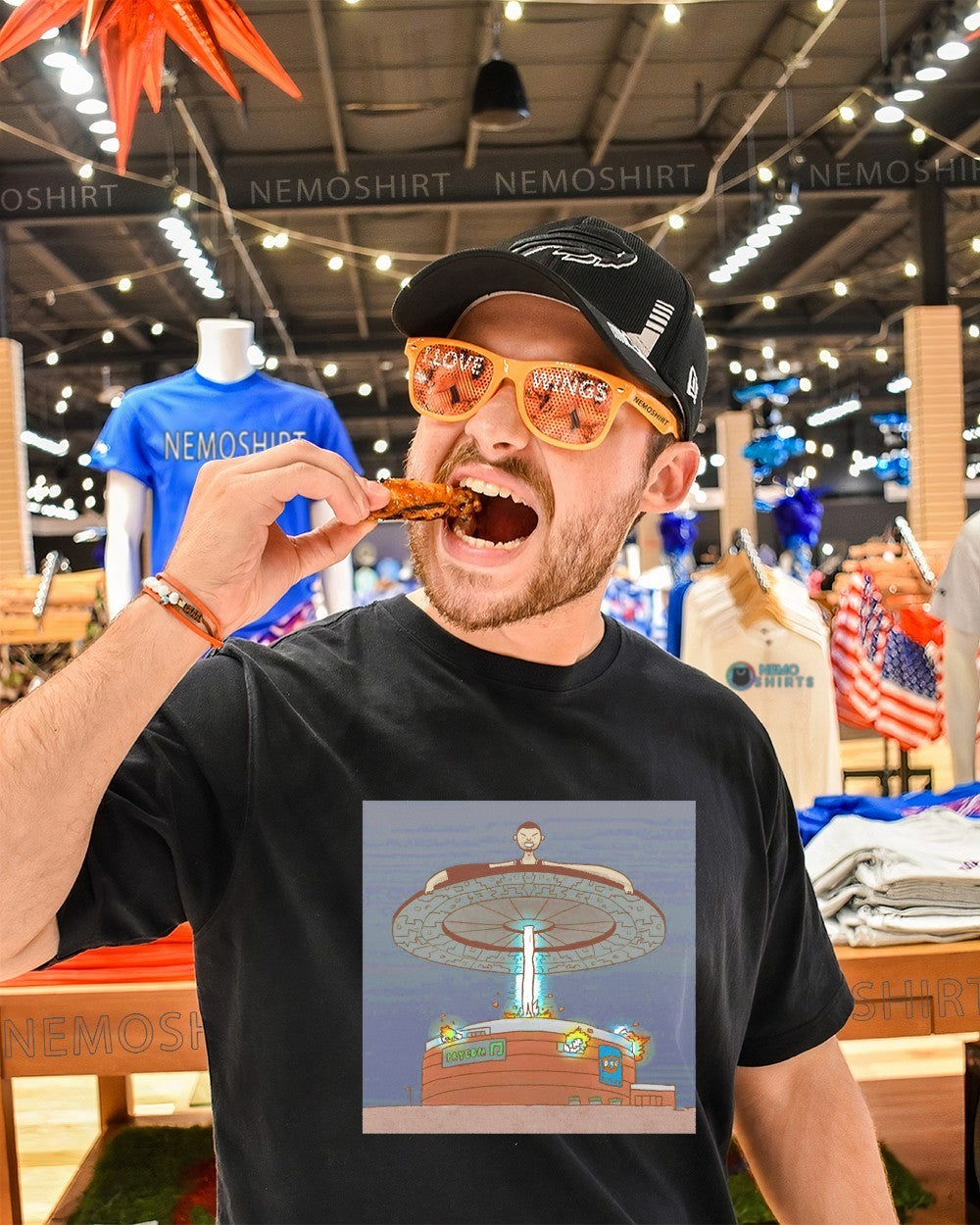 Alien Wemby UFO attacking OKC’s Paycom Center Game 1 2026 Western Conference Finals shirt