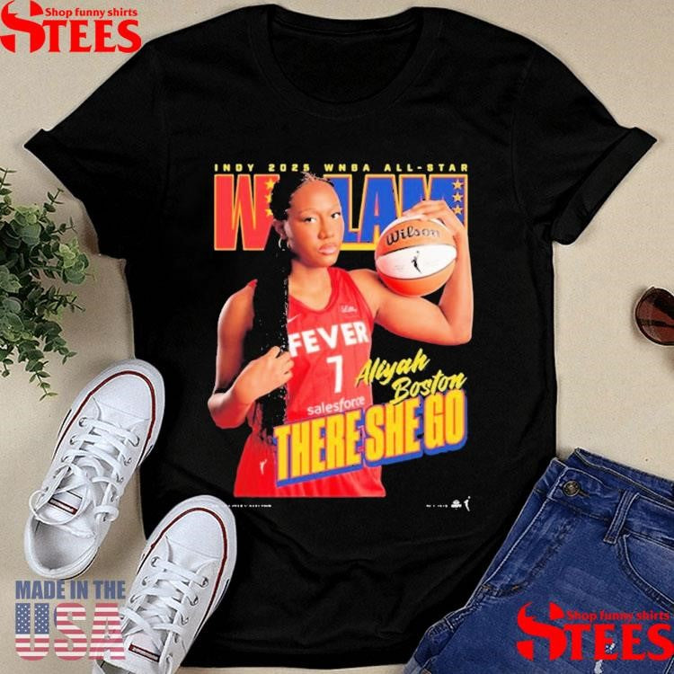 Aliyah Boston Indy 2025 Wnba All Star Wslam There She Go Indiana Fever T-Shirts