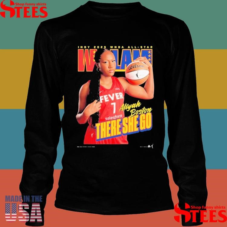 Aliyah Boston Indy 2025 Wnba All Star Wslam There She Go Indiana Fever T-Shirts