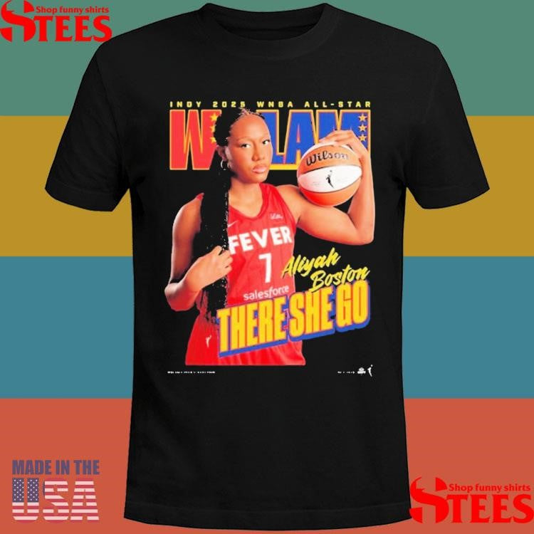 Aliyah Boston Indy 2025 Wnba All Star Wslam There She Go Indiana Fever T-Shirts