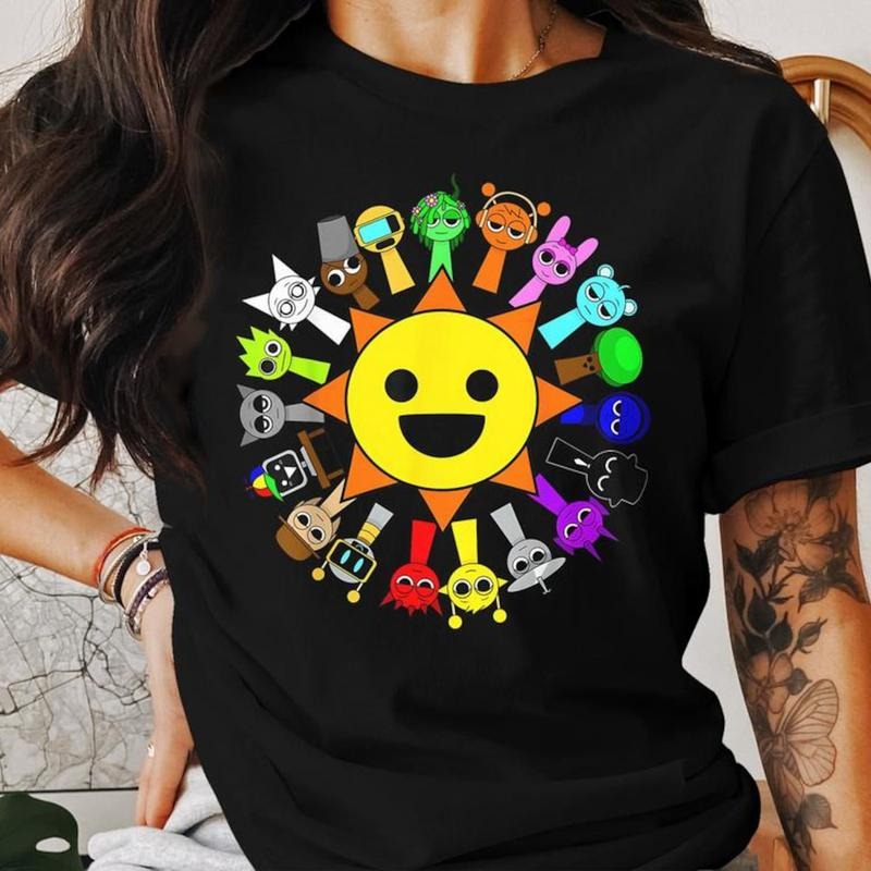 All Best Sprunki Toys Around Mr. Sun Fun Printable T-Shirt 2025 Toy Lovers, Quirky Cotton Graphic Tees, Hilarious Gaming...