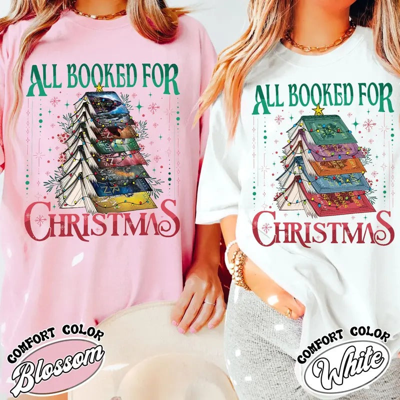 All Booked for Christmas Shirt, ACOTAR, TOG, Dark Romance Shirt, ACOTAR All Booked for Christmas Shirt, Dragon Rider,...