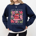 All Booked for Valentines Sweatshirt, Boho Valentine Flower Bookish Crewneck, Retro Book Lovers Long Sleeved Pullover,...
