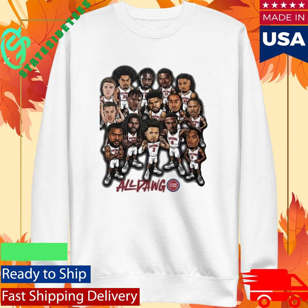 All Dawg Detroit Pistons Playoffs ’26 Caricature Shirt