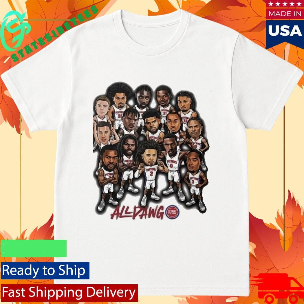 All Dawg Detroit Pistons Playoffs ’26 Caricature Shirt