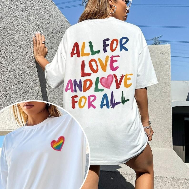 All For Love And Love For All Shirt, Pride Month LGBTQ TShirt, Pride Ally Era Sweatshirt, Gay Pride Month, LGBT Gift For...