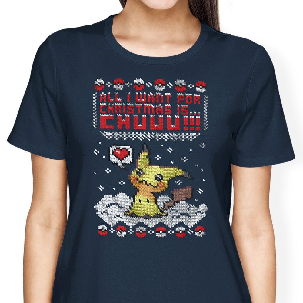 All I Want for Christmas is Chuuu - Women's Apparel T-Shirts, Hoodie, Sweatshirt | CiraTrend.com (Image 5)