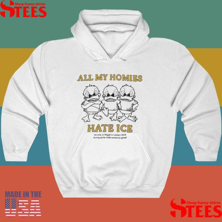 All My Homies Hate Ice No One Is Illegal On Stolen Land Immigrants Make America Great T-shirt