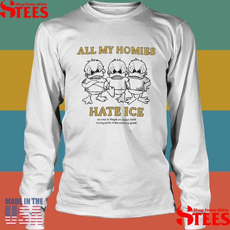All My Homies Hate Ice No One Is Illegal On Stolen Land Immigrants Make America Great T-shirt